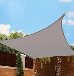 Тент навес затеняющий квадратный 5х5м Оксфорд (Серый)