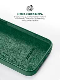 Силиконовый чехол для Apple iPhone 14, ICON2 Case, оливковый, противоударный, панель, защита всего корпуса, матовая поверхность Soft Touch, выступает над дисплеем, совместим с защитными стеклами и пленками, с микрофиброй, ArmorStandart (ARM68461) - мініатюра 7