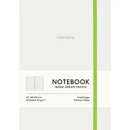 Зошит у твердій палітурці Genius А5 у лінію 96 аркушів білий (А5-7123L)