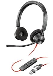 Гарнитура Poly компьютерная стерео On-ear Blackwire 3320-M USB-A USB-C однонаправленный Microsoft Teams черный (8X220AA)