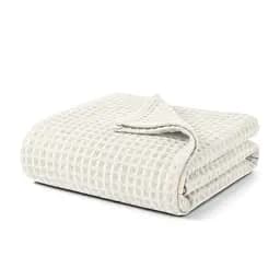 Плед-покривало Cosas Greek Waffle Avori вафельне 75х95 см (Blanket_02Avori_GreekWaffle_75x95)
