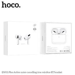 Бездротові навушники Hoco EW05 Plus з бездротовою зарядкою, активним шумозаглушенням, мікрофоном, TWS Bluetooth 5.1 білі - мініатюра 3
