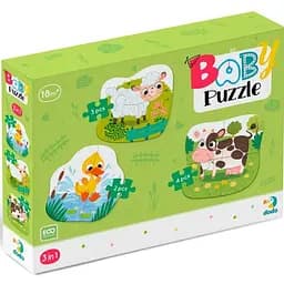 Детский Пазл DoDo 3 в 1 Сельские животные 300393 9 элементов