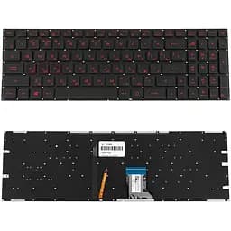 Клавіатура для ноутбука ASUS (GL502VM, GL502VT) rus, black, без фрейма, підсвічування клавіш(оригінал)