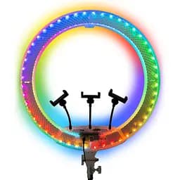 Кільцева LED лампа XPRO 3D-45RGB USB для професійної зйомки фото та відео 45 см (40919-3D-45RGB_1201)