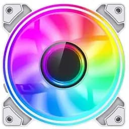 Вентилятор 120 мм GameMax Dual Ring Infinity білий 120х120х25 мм ARGB підсвічування 1200 об/хв 30 дБ 3-pin/Molex/3-pin