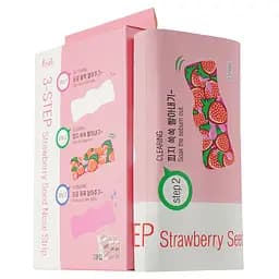 Маска для видалення чорних крапок Prreti 3-step Strawberry Seed Nose Strip 21 г (7 г х 3 комплекти) - мініатюра 3