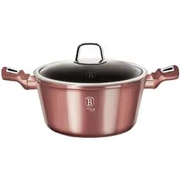 Кастрюля с крышкой Berlinger Haus I-Rose Edition 6.1 л розовая (BH 6036)