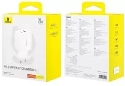 Мережевий зарядний пристрій Baseus Cube Fast Charger USB+Type-C 20W P10111403213-00 White - мініатюра 7
