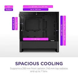Корпус для ПК NZXT H3 Flow All Black (CC-H31FB-01) - мініатюра 5