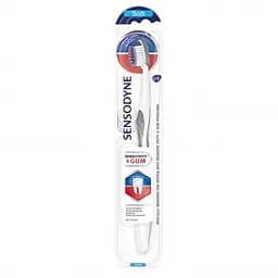 Зубна щітка Sensodyne Чутливість зубів та захист ясен, м'яка, білий з сірим