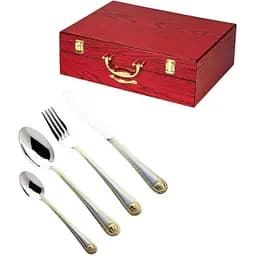 Набор столовых приборов Bachmayer Versace BM-7882 нержавеющая сталь на 12 персон в кейсе 72 предмета