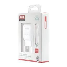 Мережевий зарядний пристрій XO L37 2в1 Lightning 1USB / 2.1A білий - мініатюра 2