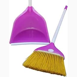 Совок для прибирання Zambak Plastik та щітка з довгими ручками фіолетовий (ZP-129v) - мініатюра 4