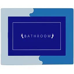 Суперпоглинаючий килимок у ванну Stenson прямокутний 150х120 см фіолетово-блакитний (35806)