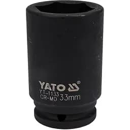 Головка торцева ударна 6-гранна Yato подовжена квадрат 3/4" М= 33 мм L= 90 мм (YT-1133)