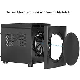 Корпус Chieftec THE CUBE CI-03B-OP, без БЖ, fan 20cm, mATX, Black - мініатюра 12