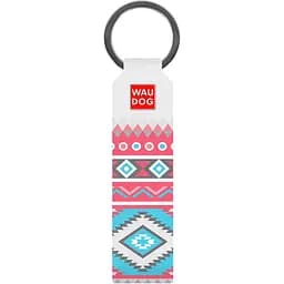 Брелок Waudog Design Етно, шкіра, 9,5х2см, білий
