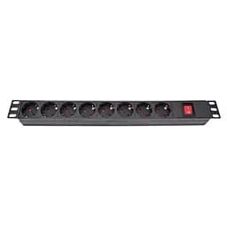 Силовий блок Eserver 19 8 розеток, викл., алюм. корпус PDU 220В, 16А (WT-2261A-GER-8WAY-WO)