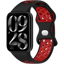 Ремінець DK для Xiaomi Mi Band 8 Pro Silicone Sport Band Nike (017600) (black / red) - мініатюра 3