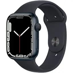 Apple Watch Series 7 GPS, 45mm, Midnight, Midnight Sport Band (Grade A) Seller Refurbished - мініатюра 1