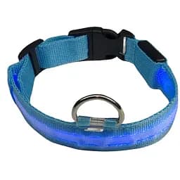 Нашийник для собак UFT PET LED 1 Blue M з підсвічуванням на батарейках