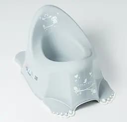 Детский горшок Сова с противоскользящей резиной и музыкой Серый