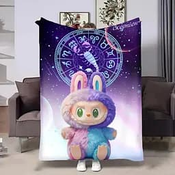 Плед 3D авторський зі знаком зодіаку Гороскопчик з Лабубу-Скорпіон 32250 160х200 см
