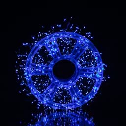 Новорічна гірлянда кімнатна роса 100 м 3000 LED Хвойна лапа зелений провід Синій Garlando D3000L100MGBL - мініатюра 2