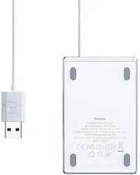 Бездротовий зарядний пристрій Baseus Card Ultra-thin White-Silver WX01B-S2 - мініатюра 2