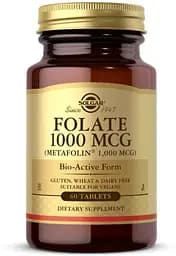 Вітаміни та мінерали Solgar Folate 1000 mcg (Metafolin 1000 mcg), 60 таблеток