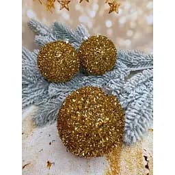Ялинкові кулі Їжачок 100 мм 6 шт Золотий