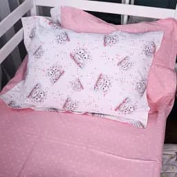 Простирадло на гумці MirSon Poplin Line Kids 04 Cats 150х190 см рожеве (2200009714481)