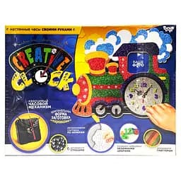 Набор для творчества Creative clock: Поезд Danko Toys СС-01-02 глиттер, часовой механизм