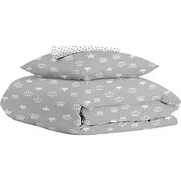 Комплект постільної білизни дитячий Cosas Grey Crown 110 х 140 см (CrownG_zig_140)