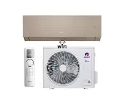 Кондиціонер до 25 м² Gree для дому з Wi-Fi Clivia Inverter Champagne R-32 з енергоефективністю A+++ GWH09AUCXB-K6DNA1A