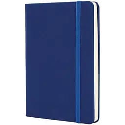 Книга записна Optima А6 SQUARE, тверда обкладинка, гумка, кремовий блок лінія, синій (O20386-02)