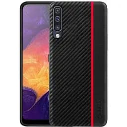 Чехол накладка Primo Cenmaso для Samsung Galaxy A50 2019 ( SMA505 ) Black&Red