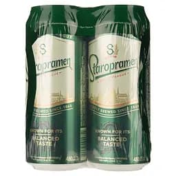 Уцінка. Пиво Staropramen, світле, 4,2%, з/б, 1,92 л (4 шт. по 0,5 л)  - мініатюра 2
