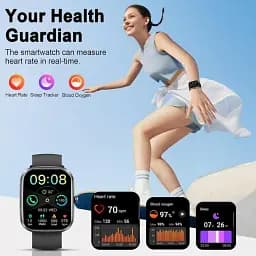 Смарт-годинник Soudorv T70 з Bluetooth дзвінками, 1.91" HD дисплеєм, 110+ спортивними режимами, IP68 - мініатюра 3