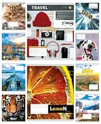 Тетради ученические 36 листов клетка Твердая ТЕ41401 Микс КВ1, 20 шт. в упаковке