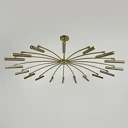 Латунная трубчатая люстра с 18 регулирующими плафонами Ст. ST01/18 AB | Line F