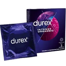 Презервативи рельєфні з стимулюючим гелем-змазкою Durex Intense Orgasmic 3 шт.
