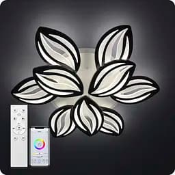 Люстра світлодіодна 517 Light 3color з пультом 180Вт Чорний (01454) - мініатюра 2