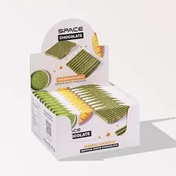 Блок білого шоколаду з матчею Spacefood Space Chocolate Mango Crunch, 10*25 грам - Манго-маракуя