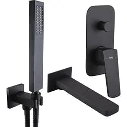 Смеситель для ванны встроенный Topaz Lexi TLG 21202-H21-BL черный (25323)