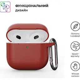 Чохол ArmorStandart Hang Case для Apple AirPods 4 Scarlet (ARM81294) [118663] - мініатюра 2
