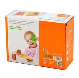 Іграшкові гамбургер та кола Viga Toys 51602 Дерев'яні іграшки - мініатюра 7