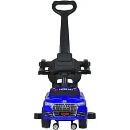 Дитяча каталка-толокар Bambi Racer M 5045L-4 з батьківською ручкою синій - мініатюра 5