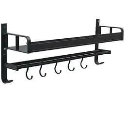 Полка для полотенец Platinum 6167-1GI (алюминий), Черный